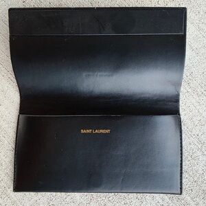 Saint Laurent Black Leather Eyeglasses Case – Slim Design